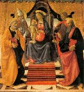 GHIRLANDAIO, Domenico, Madonna and Child Enthroned with Saints
